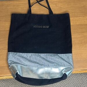 Victoria's Secret Black and Metallic Tote